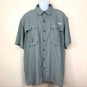 Magellan Fishing Shirt Green Buttons Down 2XL